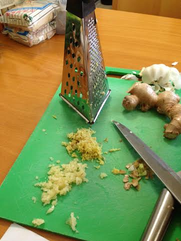 ginger and garlic for dumplings