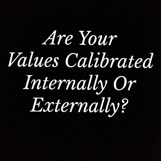Are your values calibrated internally or externally?