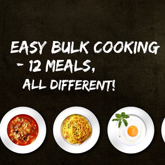 Easy bulk cooking - 12 meals, all different.