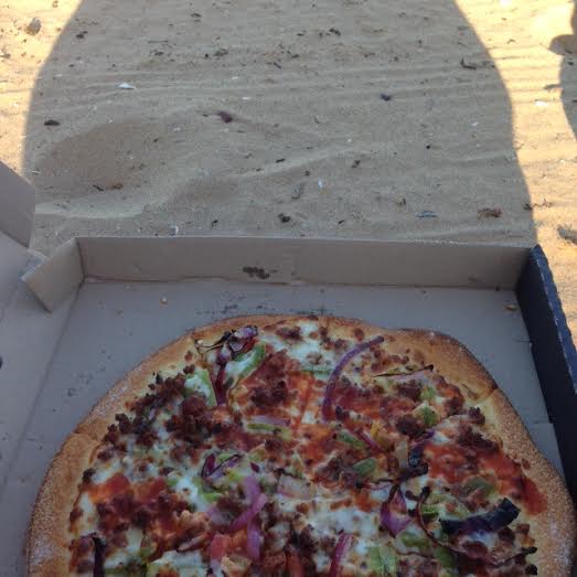 Pizza on the beach