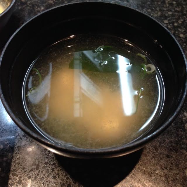 miso soup with silken tofu and wakame