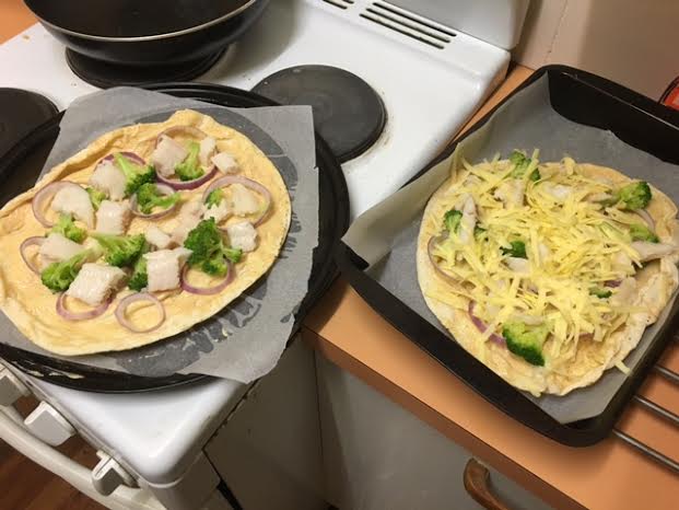 Fish and Broccoli Pizza