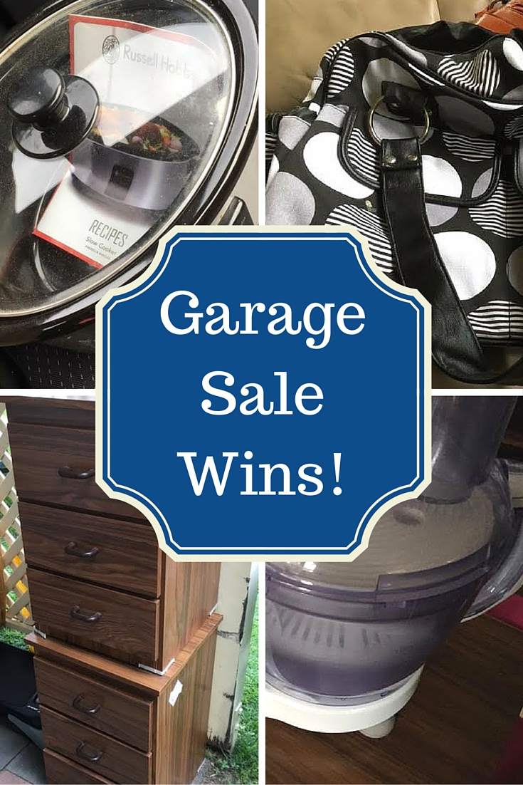 Garage Sale Wins - How one morning of visiting garage sales and $27 got me two appliances, some furniture and a bag!