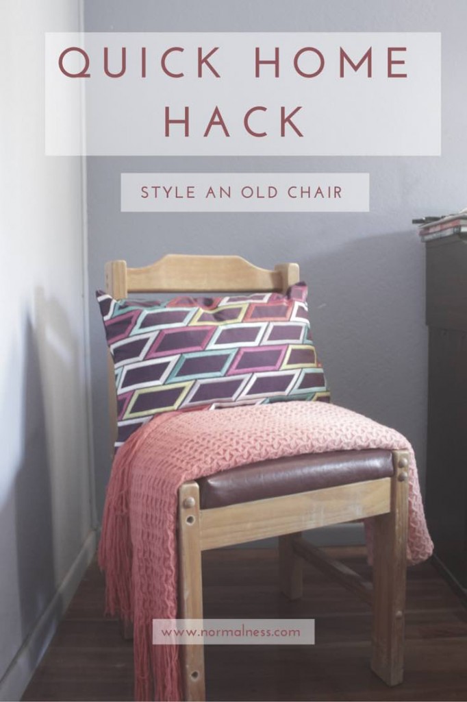 Quick Home Hack Style An Old Chair from JustBedding.com.au