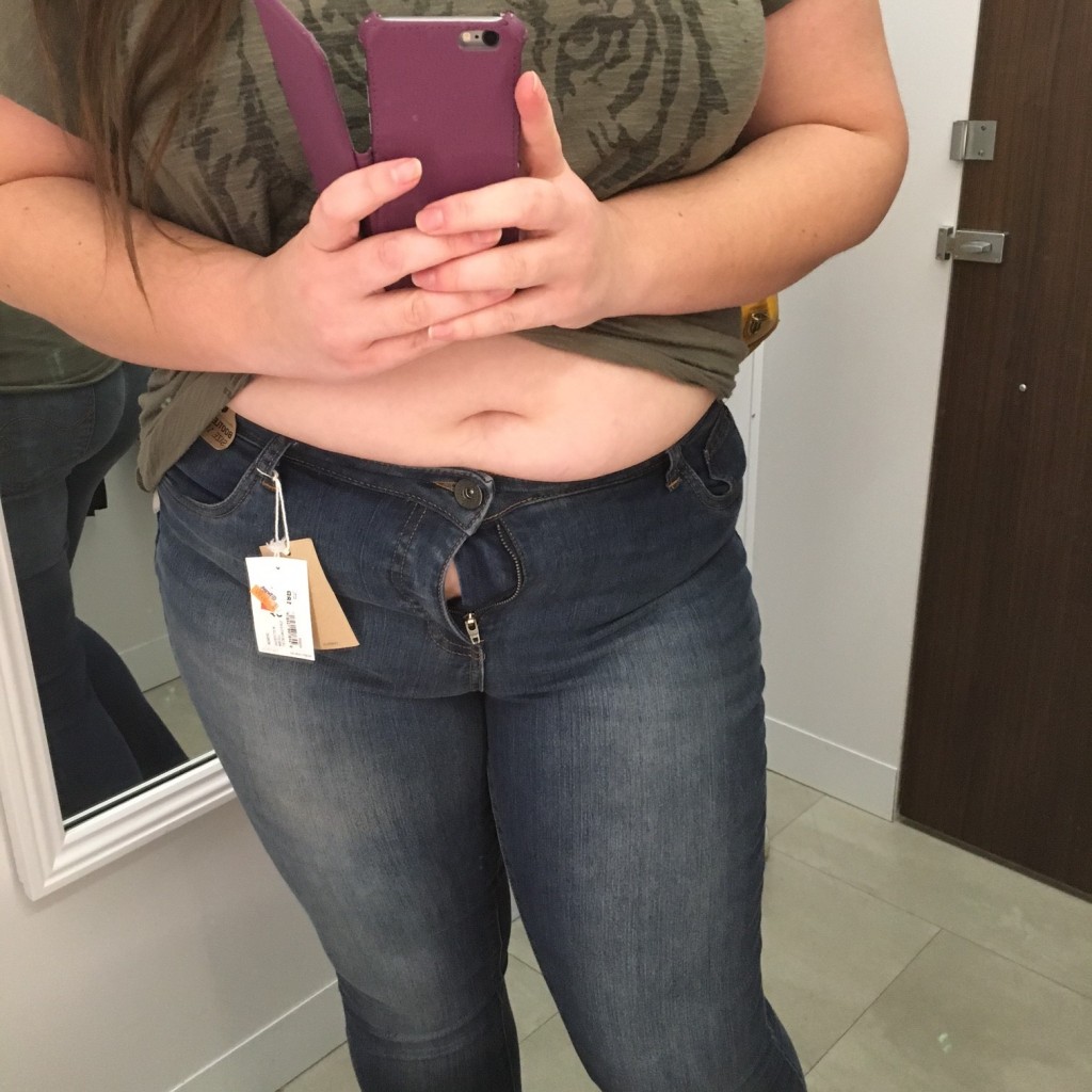 Jeans with stomach