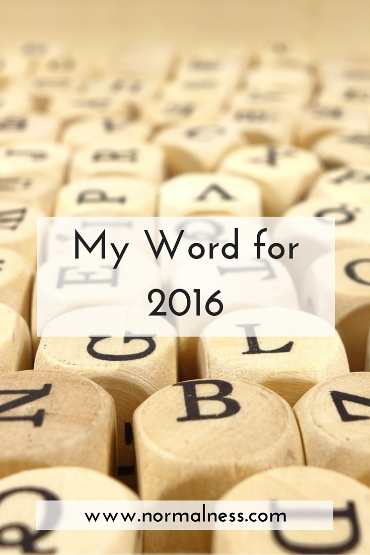 My Word for 2016