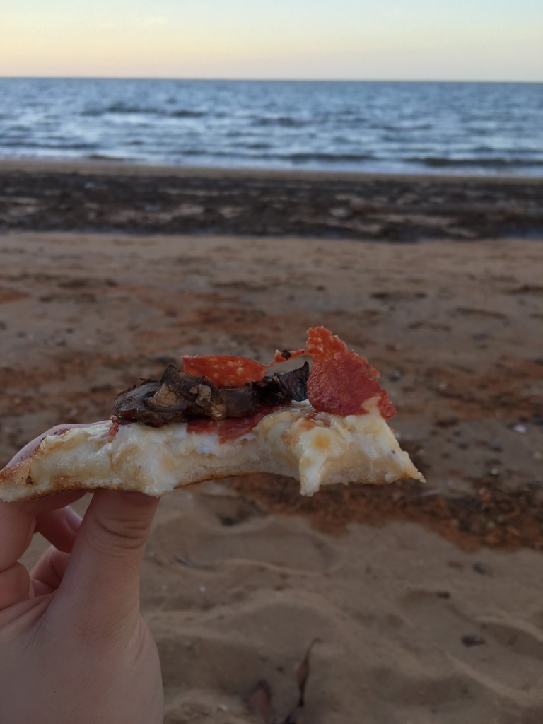 Pizza and beach