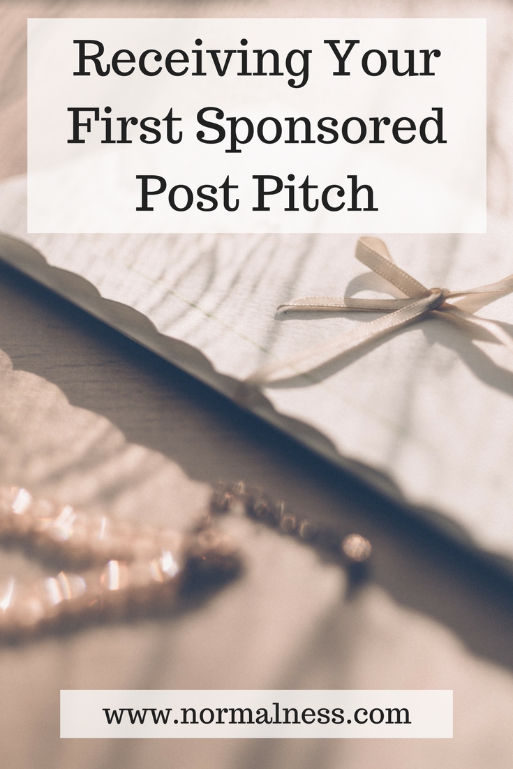 Receiving Your First Sponsored Post Pitch