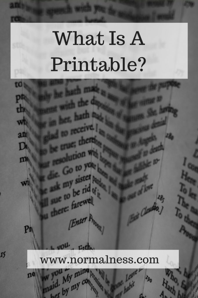 What Is A Printable?
