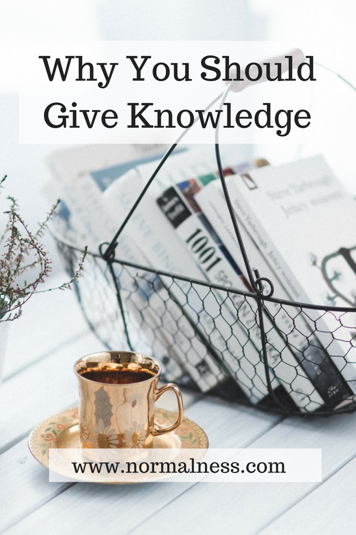 Why You Should Give Knowledge