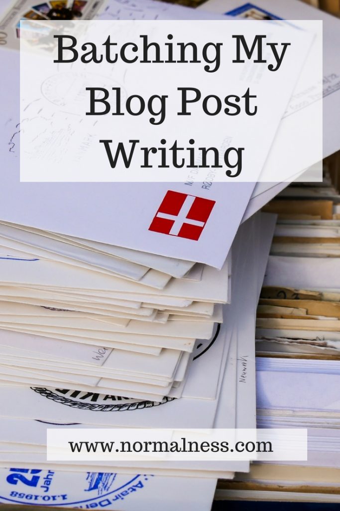 Batching My Blog Post Writing