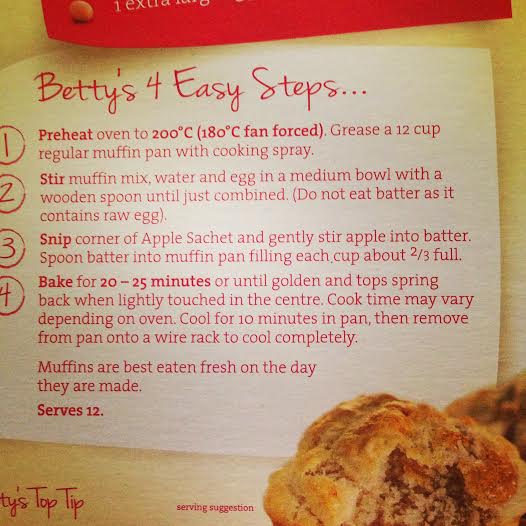 Betty Crocker Cinnamon Apple Muffins